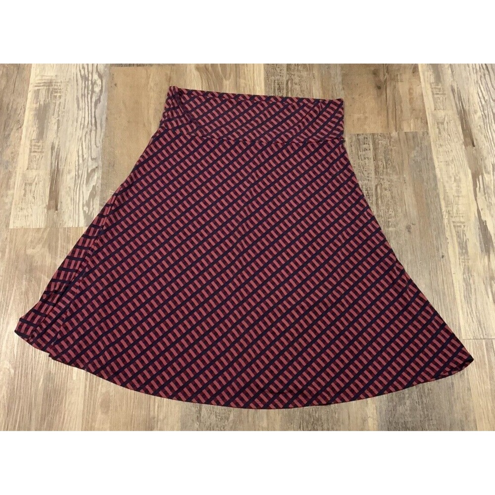 Lularoe Womens Pink‎ Blue Geometric A Line Midi Skirt Size XL